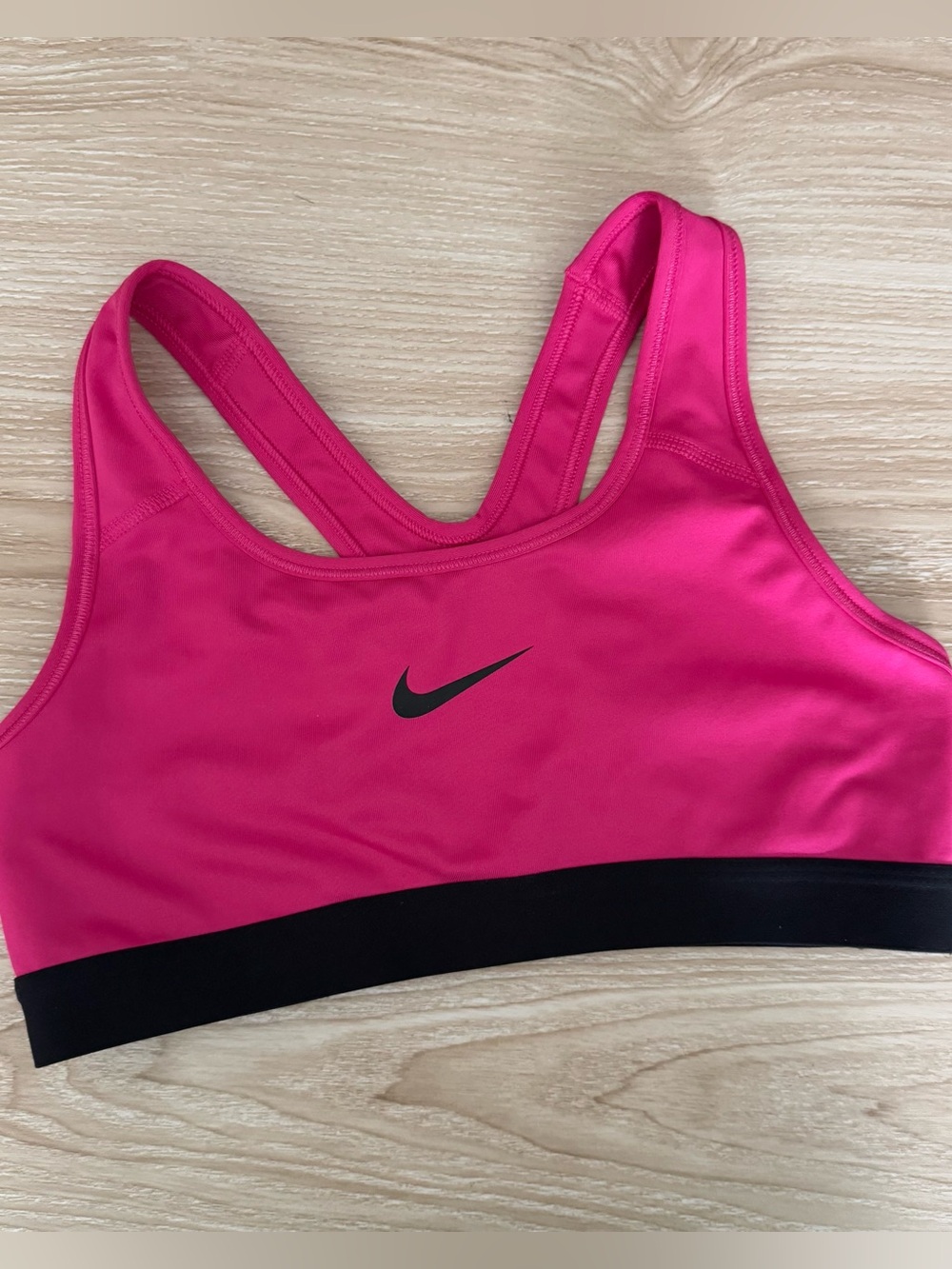 Nike Small NWOT Hot Pink Black Sports Bra Racerback